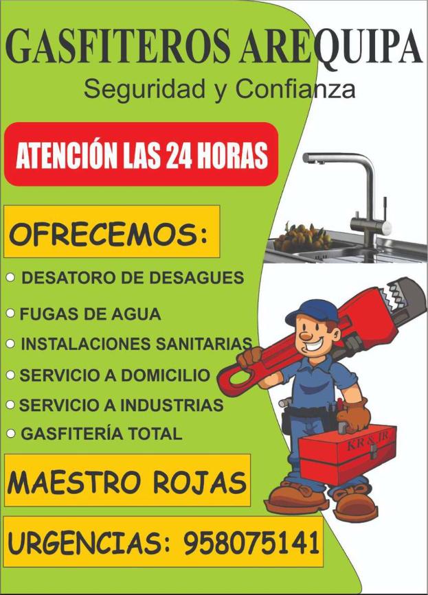 gasfitero arequipa 958075141
